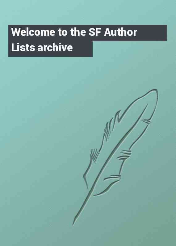 Welcome to the SF Author Lists archive