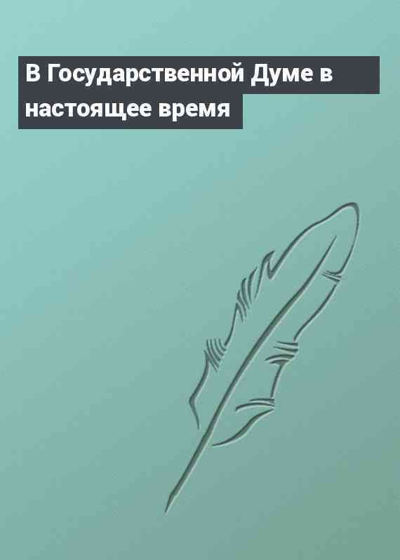 В Государственной Думе в настоящее время