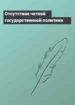 Отсутствие четкой государственной политики
