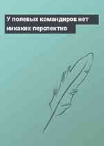 У полевых командиров нет никаких перспектив