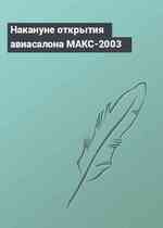 Накануне открытия авиасалона МАКС-2003